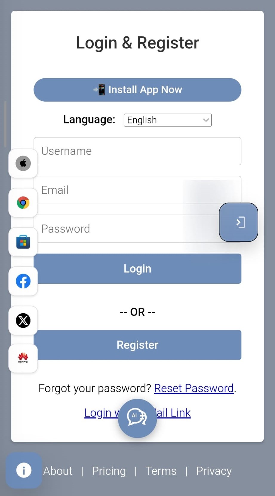 Feature slide
